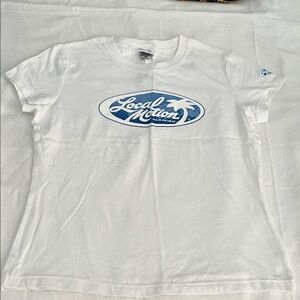 Local Motion Women's White Short Sleeve Tee